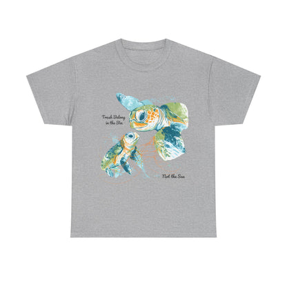 Trash Belongs in the Bin, Not the Sea - Unisex T-Shirt