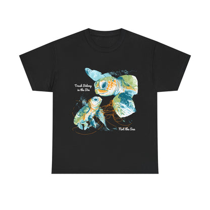 Trash Belongs in the Bin, Not the Sea - Unisex T-Shirt