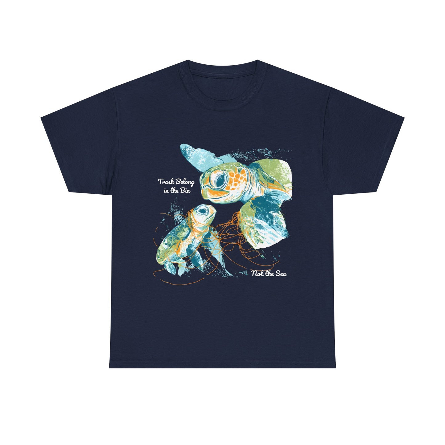 Trash Belongs in the Bin, Not the Sea - Unisex T-Shirt