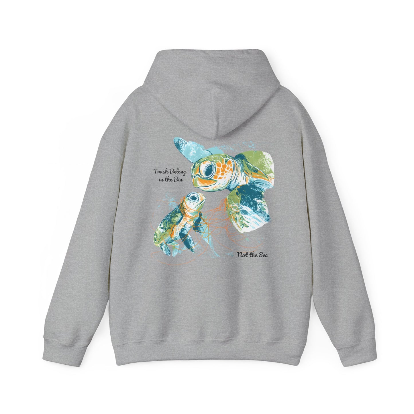 Trash Belong in the Bin, Not the Sea - Unisex Hoodie
